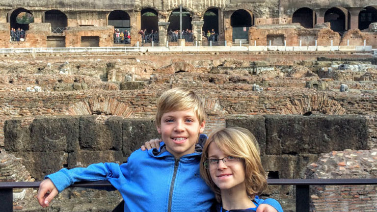 Brothers Bennett (left) and Wade Slatcher preferred different destinations (Italy and Great Britain, respectively). // © 2016 Julia Slatcher