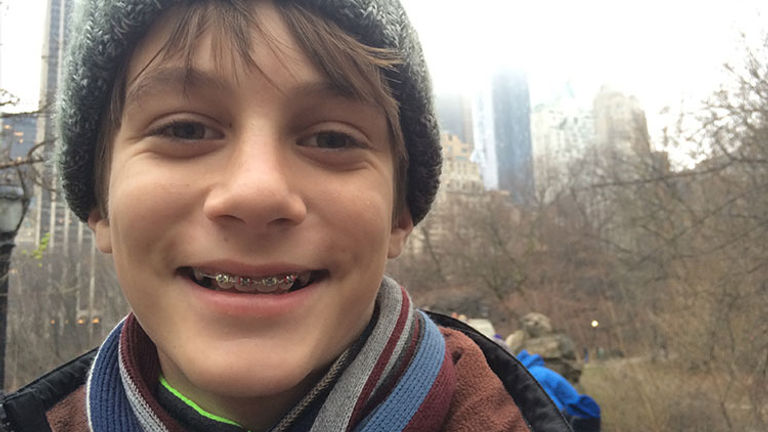 Twelve-year-old Aden Smith loved the Big Apple’s skyscrapers, Broadway shows and outdoor spaces. // © 2016 Abby Smith