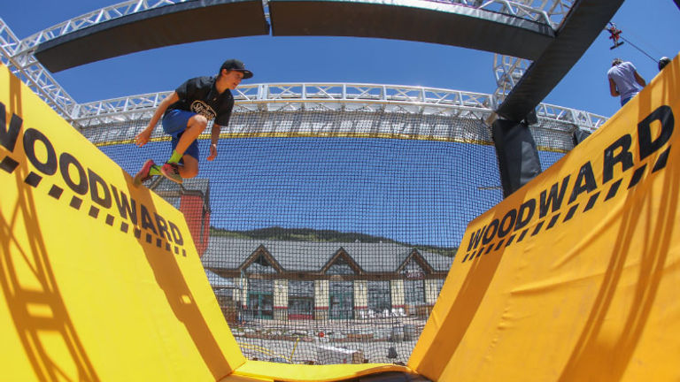 The WreckTangle is a new “ninja” course at Copper Mountain. // © 2017 Tripp Fay