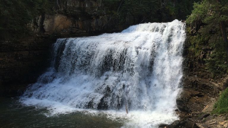 The hike to beautiful Ousel Falls is less than 2 miles round-trip and is stroller friendly, albeit steep at some points. // © 2015 Chelsee Lowe
