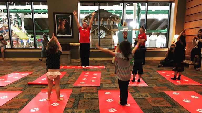 Early morning yoga sessions are among complimentary kids’ programming options. // © 2016 Chelsee Lowe
