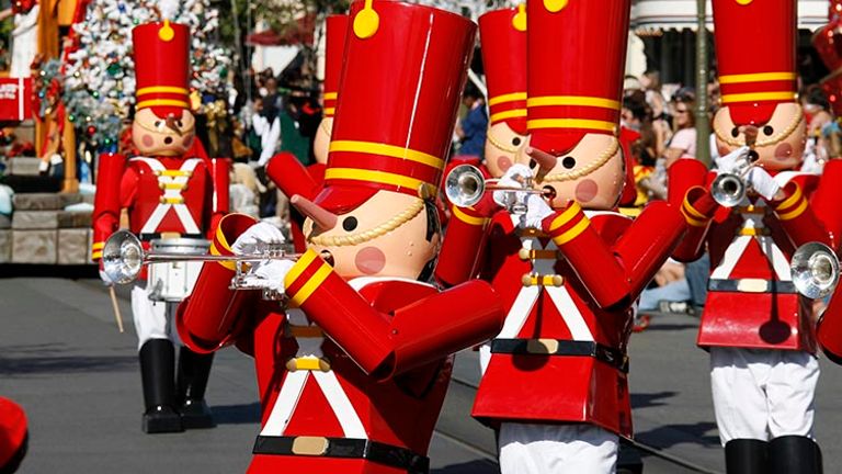 “A Christmas Fantasy” parade takes place daily at Disneyland during the holiday season. // © 2016 Disneyland Resort/Paul Hiffmeyer