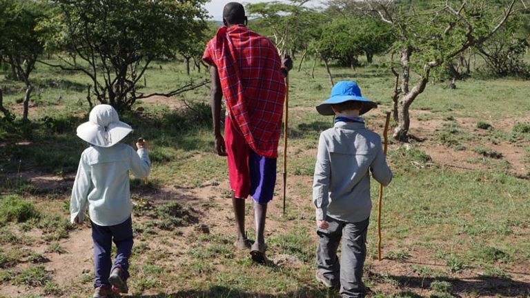 In the Mara, families get to camp with the Maasai community. // © 2016 Sarah Pittard