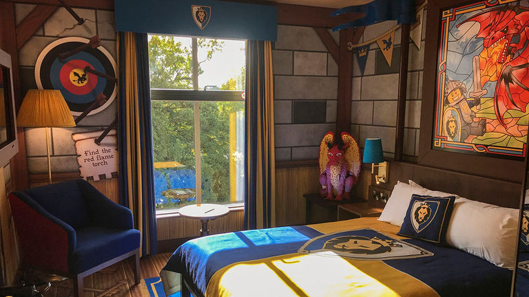 A Knights & Dragon-themed room