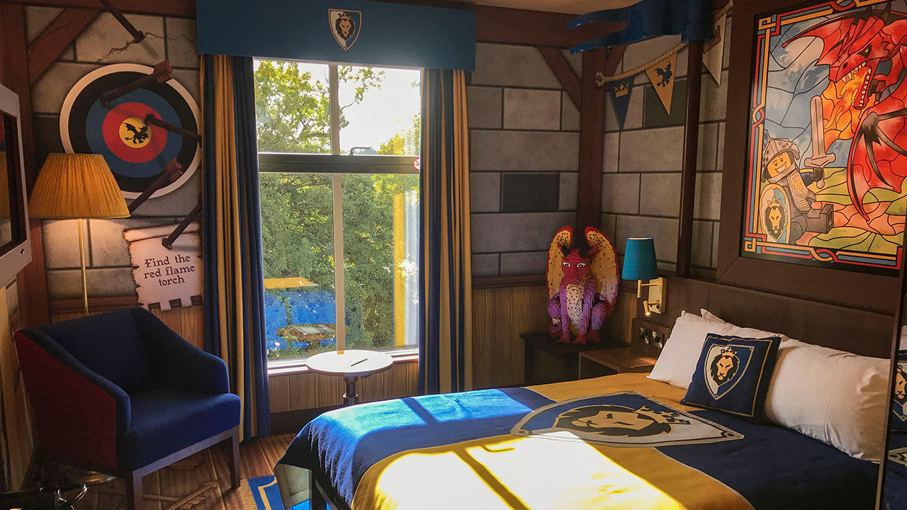 Legoland castle hotel knights and sales dragons room