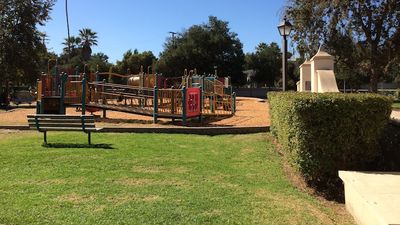 The playground in Libbey Park is one of many family-friendly offerings in the scenic town of Ojai, Calif., located about 80 miles from Los Angeles. // © 2014 Chelsee Lowe