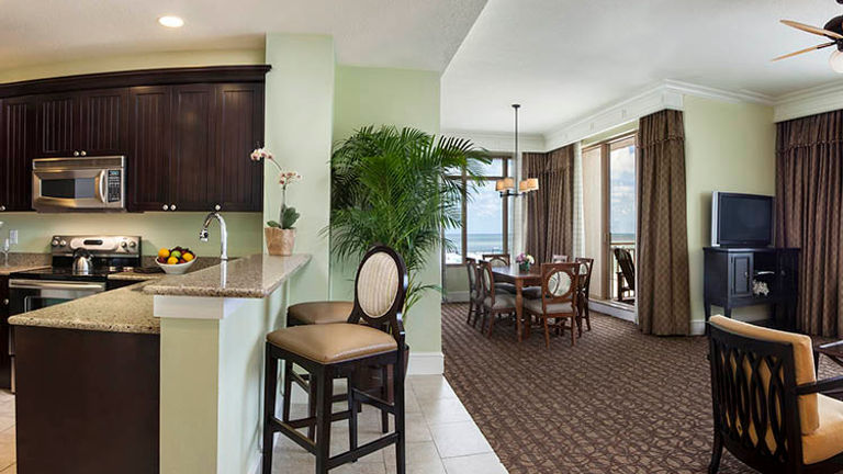 The property has 50 one- and two-bedroom suites. // © 2016 Sandpearl Resort Clearwater Beach