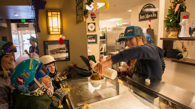 A full day of play in Squaw Valley is best rounded out with cookies and hot chocolate from Wildflour Baking Company. // © 2015 Squaw Valley