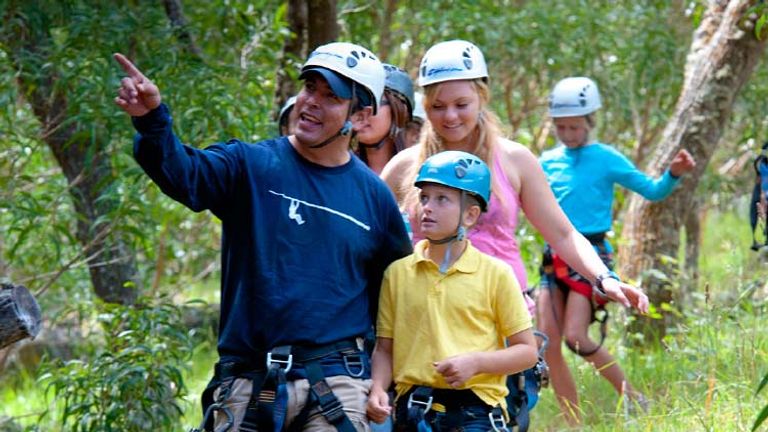 Families make memories while hiking and ziplining in Hawaii. // © 2014 Skyline Eco-Adventures