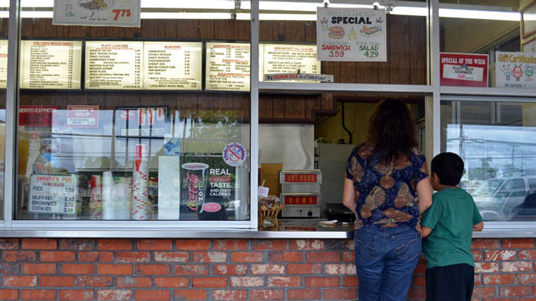 Cafe 100, a fast-food joint in Hilo known for popularizing the ‘loco moco’ // © 2012 Mindy Poder
