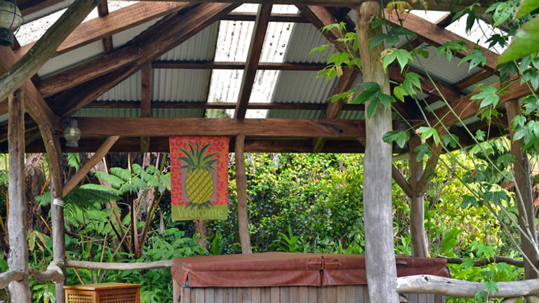 The Jacuzzi at Volcano Village’s Kilauea Lodge // (c) 2012 Mindy Poder