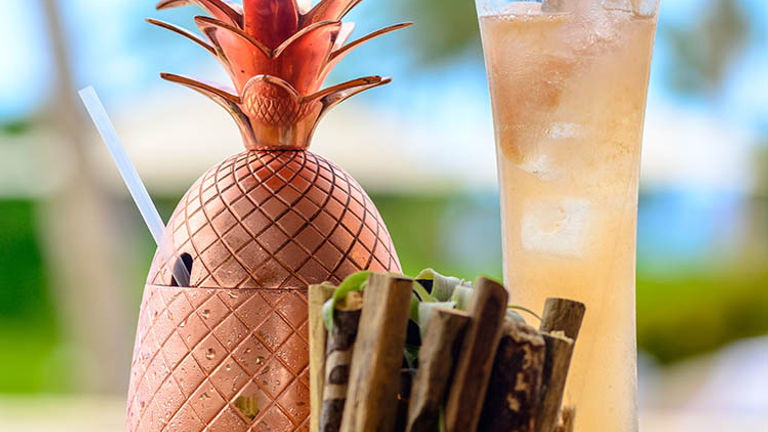 Hotels all across Hawaii are touting house-made signature cocktails, such as the Pineapple Elyx-ir from Four Seasons resort Oahu at Ko Olina. // © 2017 Four Seasons Resort Oahu at Ko Olina