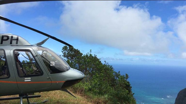 Guests who visit The Guidepost, a new experience center in the lobby, can choose from excursions options, including rides with Paradise Helicopters. // © 2015 Chelsee Lowe
