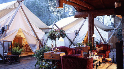 For those who would rather not "rough it" while getting up close and personal with nature, glamping at the stunning Clayoquot Wilderness Resort in British Columbia is a favored option. // © 2015 Clayoquot Wilderness Resort