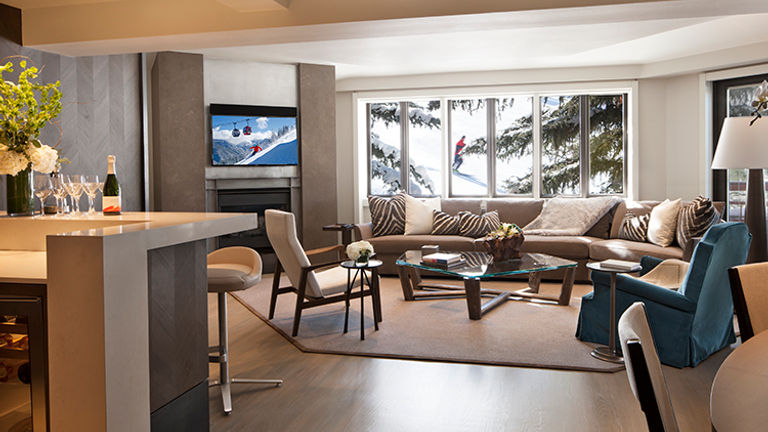 Pfeifer Suite is one of six luxury suites at the family-friendly and award-winning hotel, The Little Nell, in Aspen, Colo. // © 2015 David O. Marlow