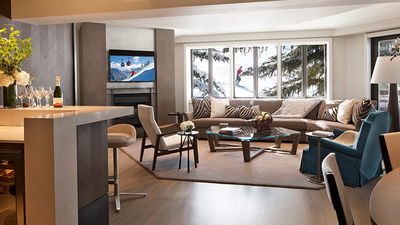 Pfeifer Suite is one of six luxury suites at the family-friendly and award-winning hotel, The Little Nell, in Aspen, Colo. // © 2015 David O. Marlow