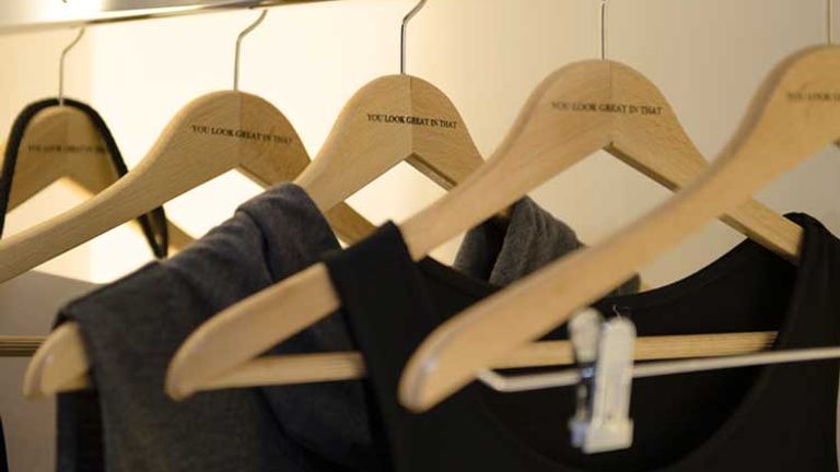 As part of Only You's commitment to offering personalized service, hangers in guestroom closets have special messages. // © 2014 Only You Hotel & Lounge Madrid