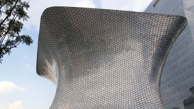 Among Mexico City’s array of cultural museums is Museo Soumaya, free to the public and home to an extensive collection of art, religious artifacts and historical documents. // © 2014 Mark Chesnut