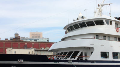 Operated by Travel Dynamics, the M/V Yorktown makes sailings along the St. Lawrence Seaway during the summer months.  // (c) 2012 Monica Poling