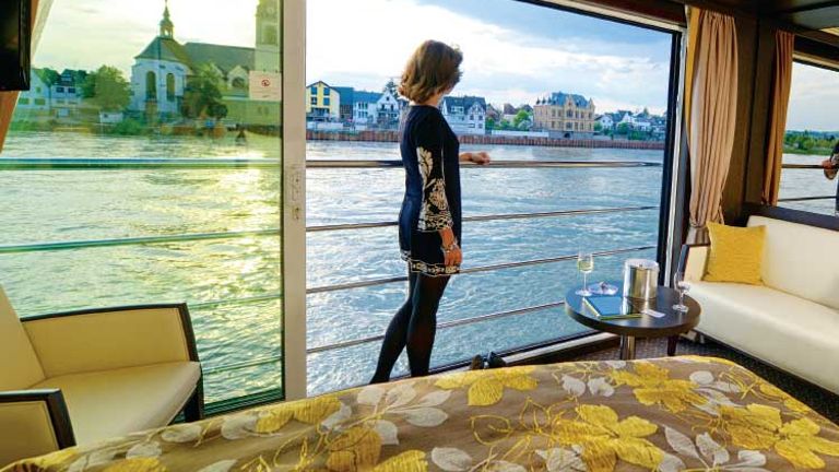 Over the years, Avalon has evolved to offer cutting edge features, such as the signature 11-foot wall of glass on Avalon's suite ships. // (c) 2014 Avalon Waterways