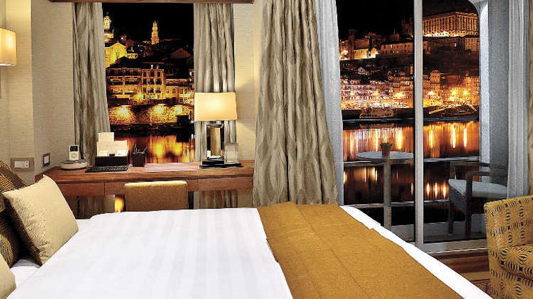 A stateroom onboard the AmaVida // © 2013 AmaWaterways