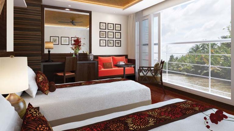 Set to launch in 2015, the all-suite Avalon Siem Reap will offer 18 suites with Avalon’s signature open-air balconies. // ©2014 Avalon Waterways