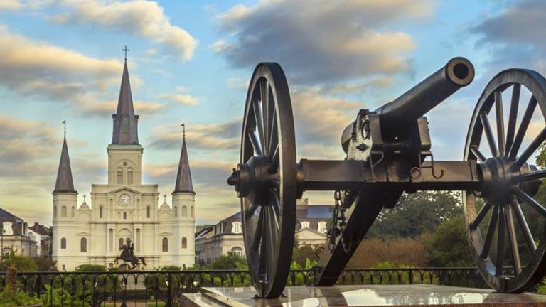 Many river cruisers look forward to stopping in New Orleans, and the historic Jackson Square is one of many sights to see. // © 2014 Thinkstock