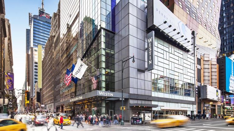 Deluxe Guest Rooms start at the 23rd floor and offer beautiful views of the NYC skyline. // © 2016 The Westin New York at Times Square