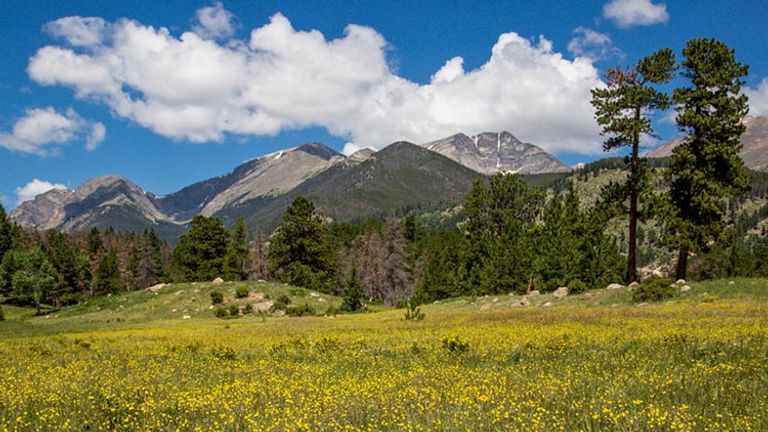 Visitors to Rocky Mountain National Park can enjoy sweeping vistas of the Mummy Range. // © 2017 Rocky Mountain National Park