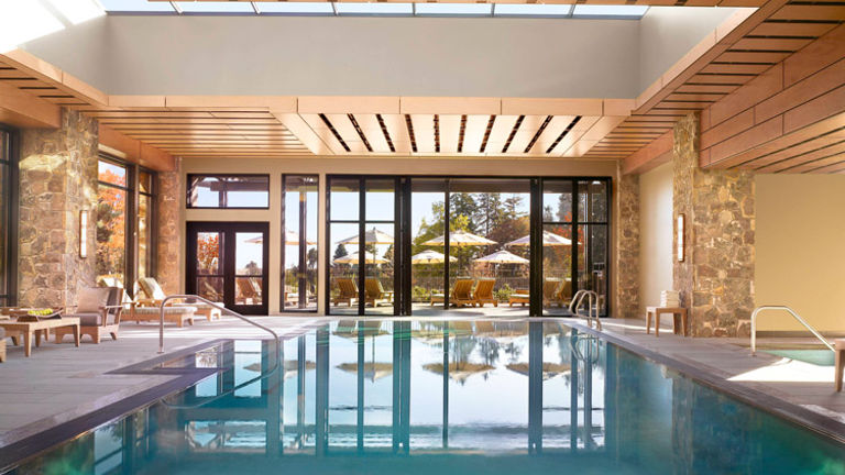 Facilities such as the pool and the gym are exclusive to hotel guests. // © 2017 The Allison Inn & Spa