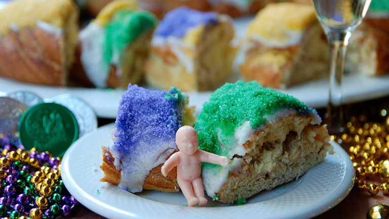 For example, don't miss trying a king cake, which are eaten during Carnival season. // © 2018 Joyce Bracey