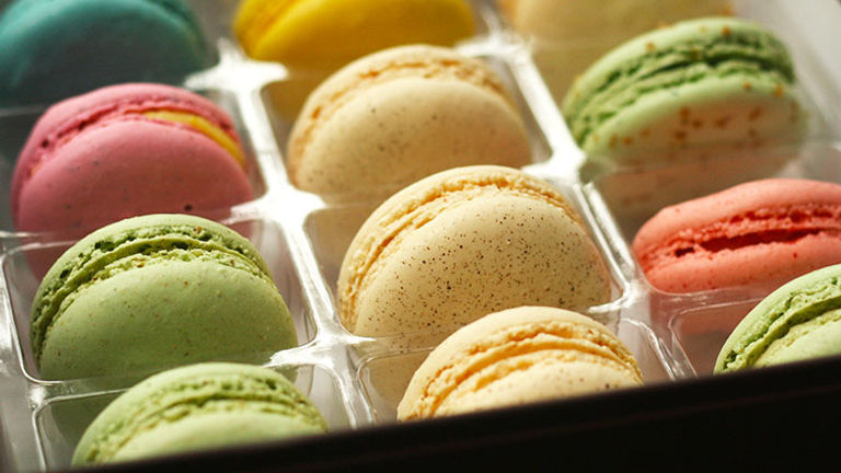 Maison De Macarons has nearly 50 flavors and makes all its macarons locally. // © 2014 Nila Do Simon