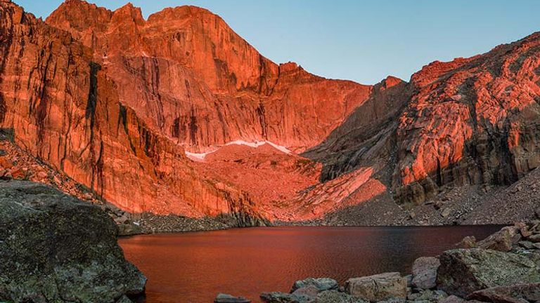 Chasm Lake is one of many alpine lakes in Rocky Mountain National Park. // © 2017 Rocky Mountain National Park