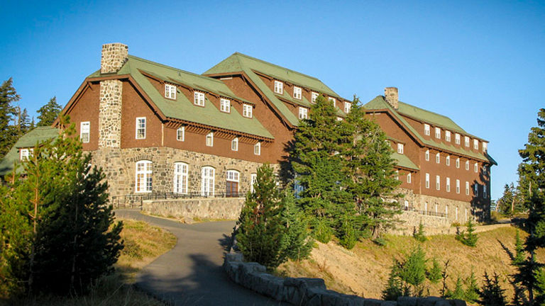 The historic 71-room Crater Lake Lodge is one lodging option within the park. // © 2016 Creative Commons user photommo