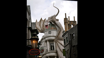 Starting July 8, wizards and muggles alike can step through the doors of Gringotts Wizarding Bank, in addition to boarding the Hogwarts Express at Universal Orlando. // © 2014 Samantha Davis-Friedman