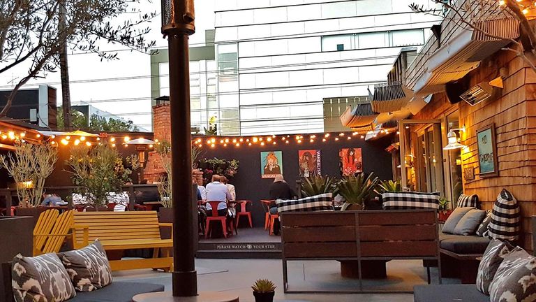 The restaurant also has an outdoor seating area.