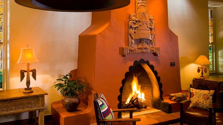 La Fonda features original Native American art, and no two rooms are alike. // © 2014 Chris Corrie