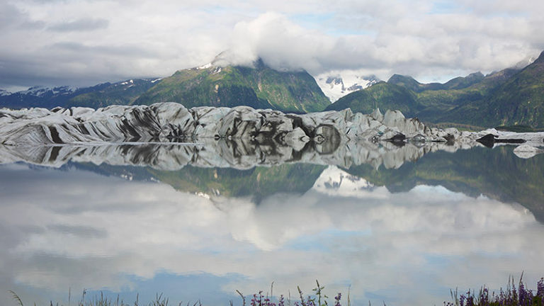 Sheridan Glacier is just a 15-minute drive from Merle K. (Mudhole) Smith Airport in Cordova. // © 2018 Ben McBee