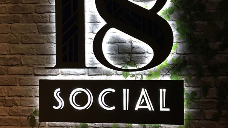 18 Social, the on-site rooftop bar, features expansive views and a twice-weekly DJ. // © 2017 Emma Weissmann