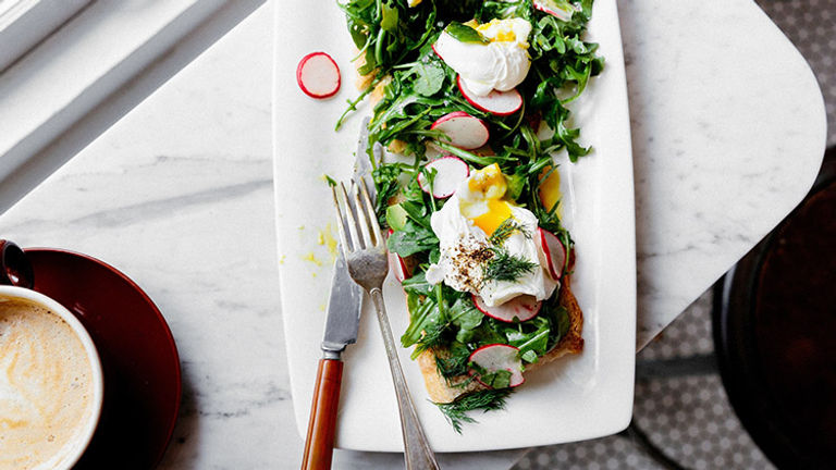 Order a delicious, beautifully arranged breakfast at the European-style Tatte Bakery. // © 2015 Kristin Teig/Tatte Bakery