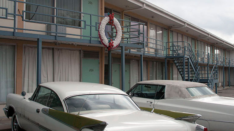 Now part of National Civil Rights Museum, Lorraine Motel’s balcony is where Martin Luther King, Jr., was assassinated. // © 2016 Josephine Parr