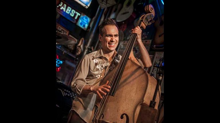 A bass player performs at Robert’s Western World, a bar and venue on Broadway. // © 2015 Mark Edward Harris