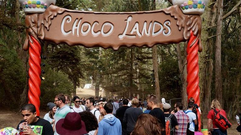 In addition to Beer Lands and Wine Lands, Choco Lands lured festival-goers with sweet treats in a tucked away part of the park. // (c)  Jeff Kravitz/FilmMagic