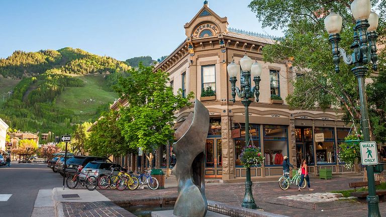 Cars are not needed for travel within Aspen; most visitors walk or rent bikes.