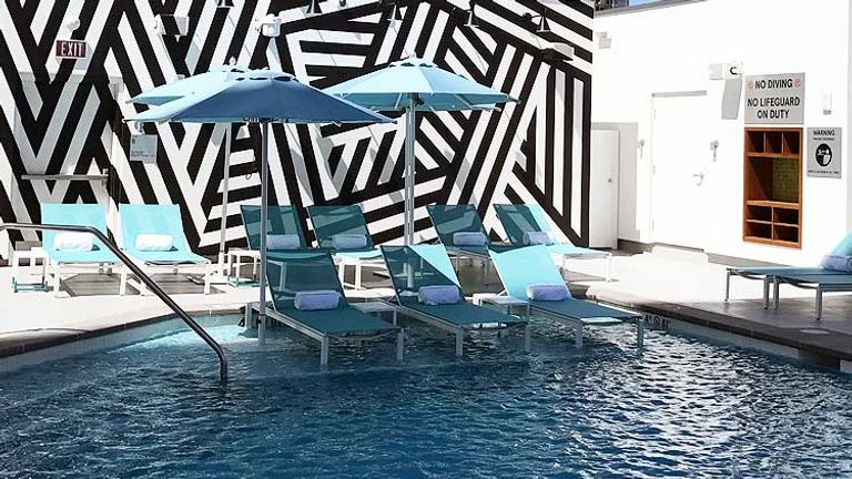 The Wet Decks features a pool, multiple cabanas, a bar and ample seating. // © Mindy Poder