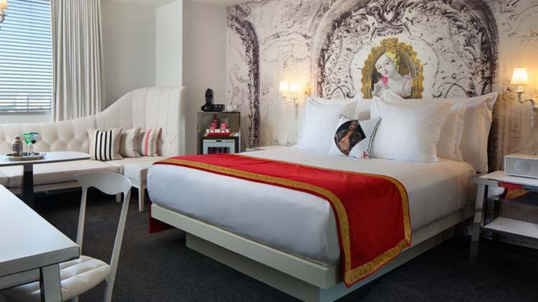 Guestrooms have maintained the original Philippe Starck designs. // © 2017 W Las Vegas