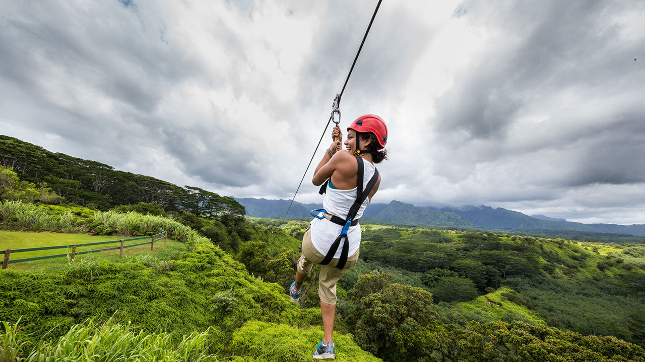 Kauai offers opportunities for wind-through-your-hair ziplining.