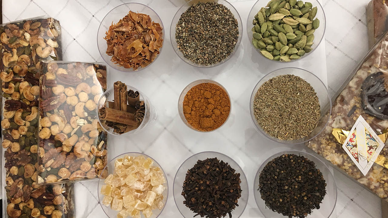 Madame Mireille Oster collects her gingerbread ingredients from all over the world.