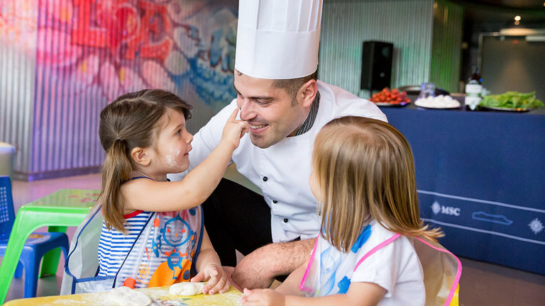 MSC partnered with Chicco to create a special menu for little ones.