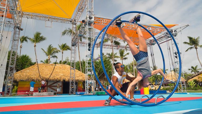 Learn acrobatic feats with a team of expert trainers at Creactive by Cirque du Soleil.